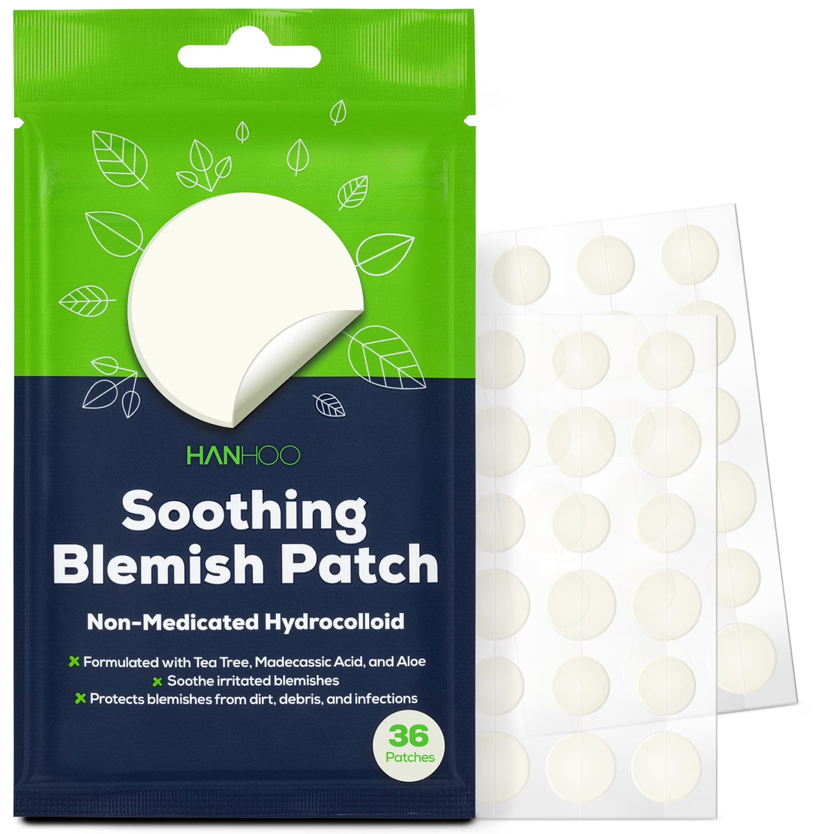 Soothing Aloe Acne Patch with Tea Tree Oil and Hydrocolloid - 36 Count